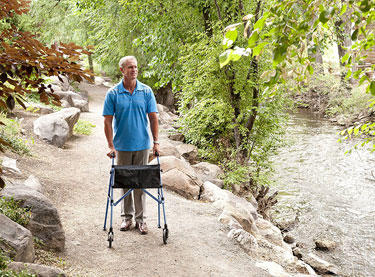 A walking aid for the elderly, the right is good