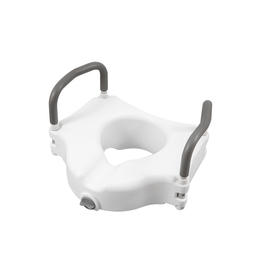 E-Z lock add 5' height Raised Toilet Seat With Removable Arms