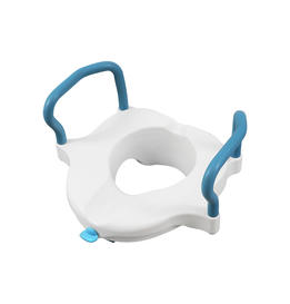 E-Z lock Raised toilet seat with blue handles