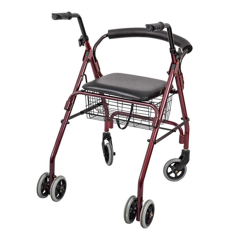 Foldable Aluminum Rollator with 8' casters