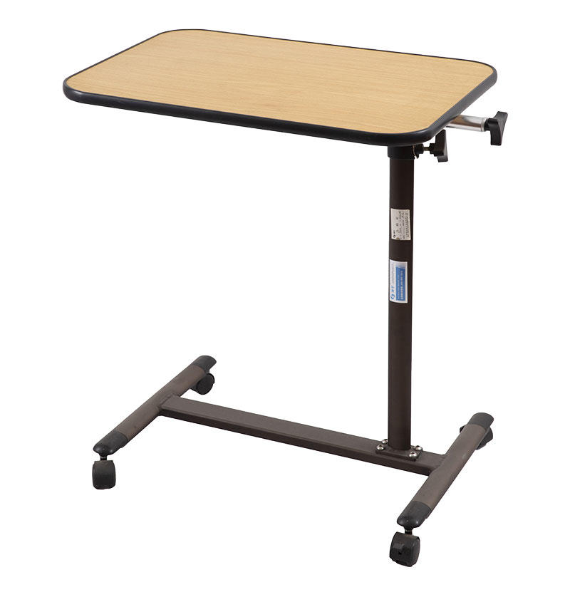 Medical Wood Color Overbed Table